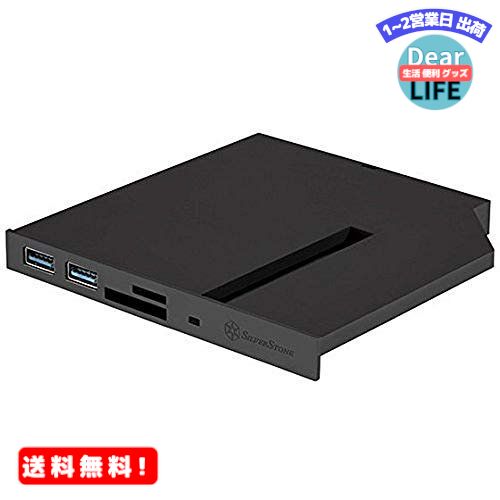 MR: SilverStone 12.7mmスリム光学ドライブ→2基USB 3.0 Type-A、Micro SD SDカードリーダー変換ドライブベイ SST-FPS01