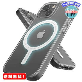 Sinjimoru MagSafe 対応 iPhone13 mini クリアケース、強力な磁石内蔵 丈夫なPC+TPU素材で 耐久性と耐衝撃性が優秀な薄型 iPhone透明ケース、 ワイヤレス充電・マグセーフアクセサリー互換可能マグネットケース。M-Airclo for iPhone 13 mini