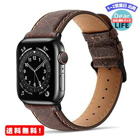 MR:Tasikar コンパチブル Apple Watch バンド 45mm 44mm 42mmアップルウォッチ バンド， 高級 本革 交換バンド ビジネス Apple Watch シリーズ7 / 6 / 5 / 4 / 3 / 2 / 1 / SE 用 (42mm 44mm 45mm