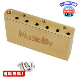 MR:Musiclily Ultra ブラス 40mm トレモロブロック 10.5mm弦ピッチ 中国インドネシアSquierスタンダードシリーズ 、その他の輸入エレキギター用