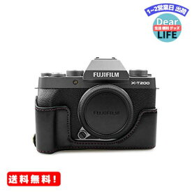 MR:kinokoo 富士フイルム FUJIFILM XT200/ X-T200 用 カメラケース カメラバック バッテリー交換でき PUレザー 軽量 三脚穴付き (ブラック)