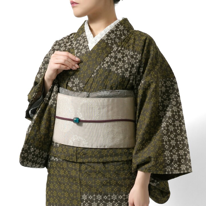 楽天市場】着物 バティックレースダンガリー ブラウン カーキ デニム  