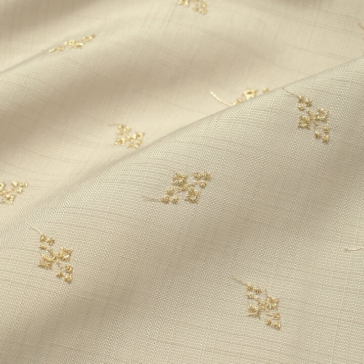 楽天市場】着物 単衣 刺繍 ゴールド ベージュラメ糸 両面刺繍 シック 