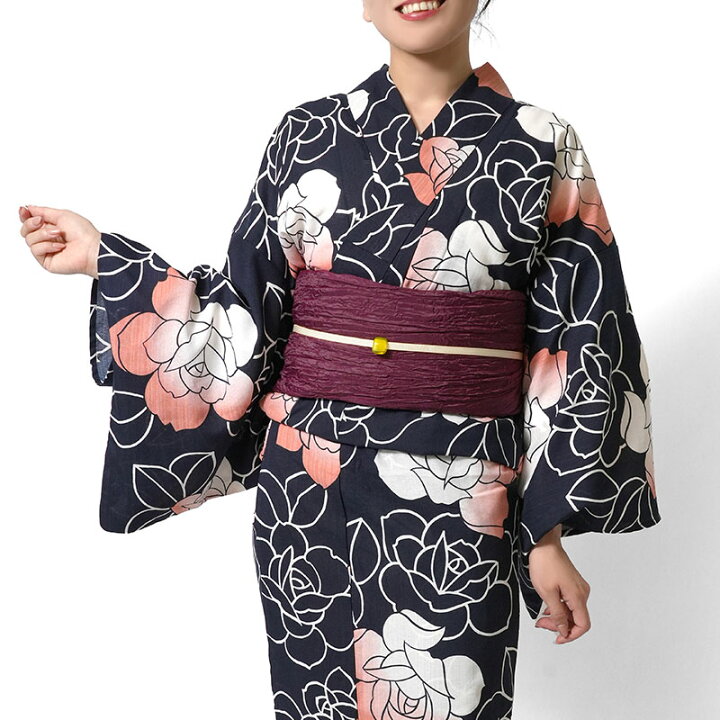楽天市場】【MAX3000円OFFクーポン配布中】浴衣 吸水速乾 薔薇 バラ 黒 