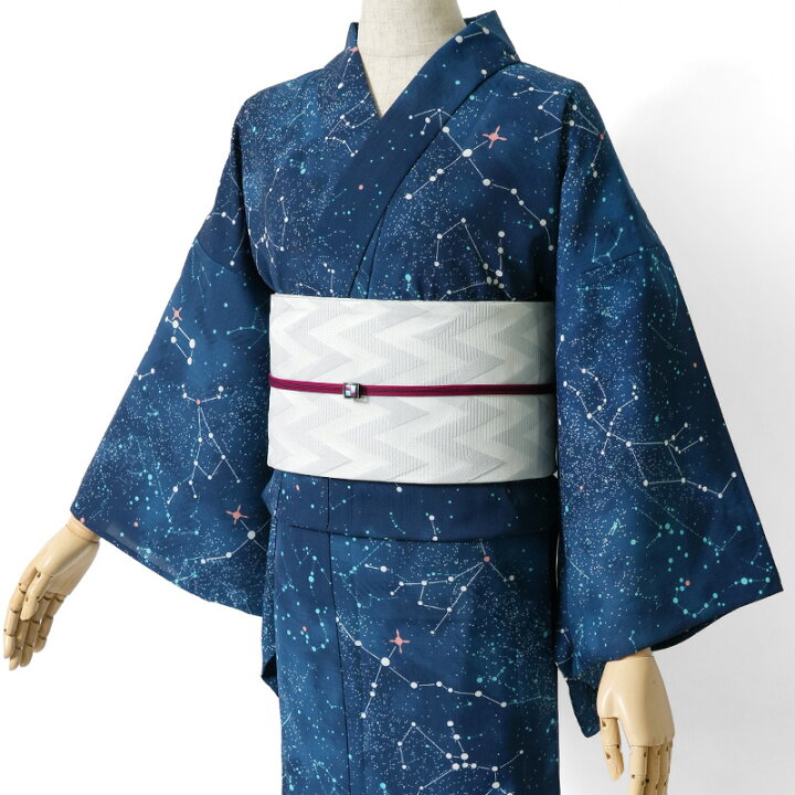 楽天市場】浴衣 セオアルファ 夏の星座 宇宙 星空 夜空 紺 ネイビー 