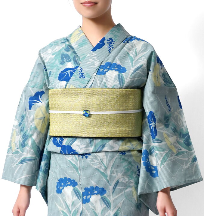 楽天市場】浴衣 芸艸堂 綿絽 秋草 朝顔 水色 青磁 花 植物 UNSODO 