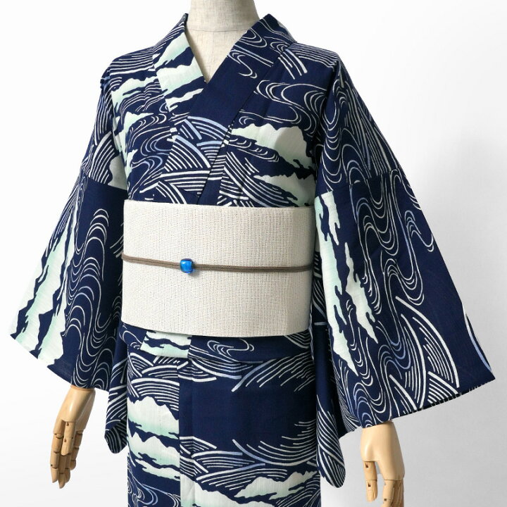 楽天市場】【Max3000円OFFクーポン配布中】浴衣 和風館 注染 山川海 紺