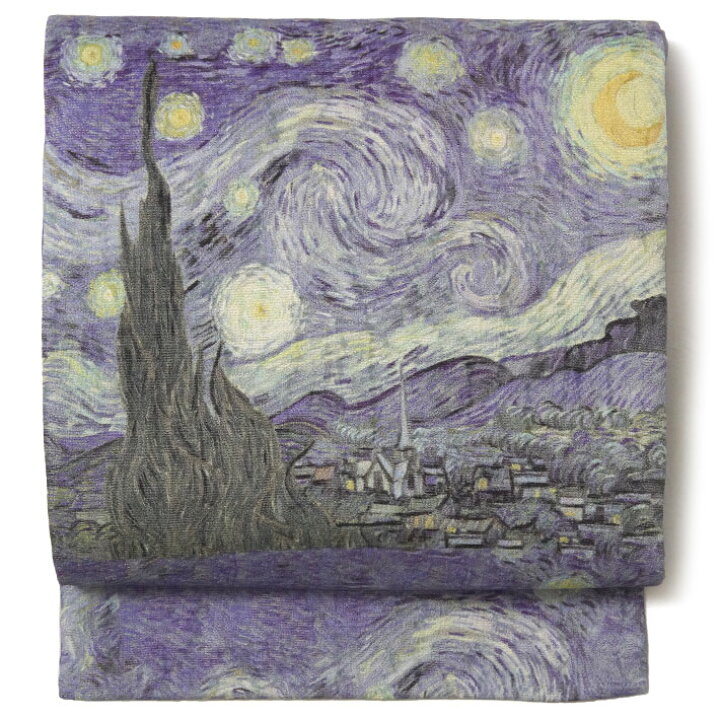 楽天市場】名古屋帯 星月夜 ゴッホ 染め帯 青 紫 絵画 印象派 西洋美術 
