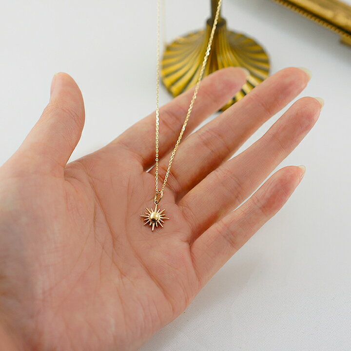 楽天市場】k18 ゴールド ネックレス ペンダントトップ 太陽 サン  