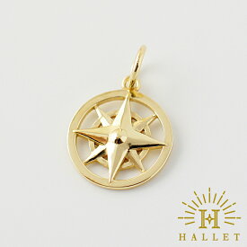 k18 ゴールド ネックレス ペンダントトップ コンパス チャーム 羅針盤 18金 お守り ジュエリー 重ね付け 華奢 プレゼント ギフト 18k パーツ