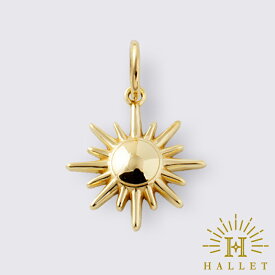 k18 ゴールド ネックレス ペンダントトップ 太陽 サンチャーム 18金 お守りジュエリー 重ね付け 華奢