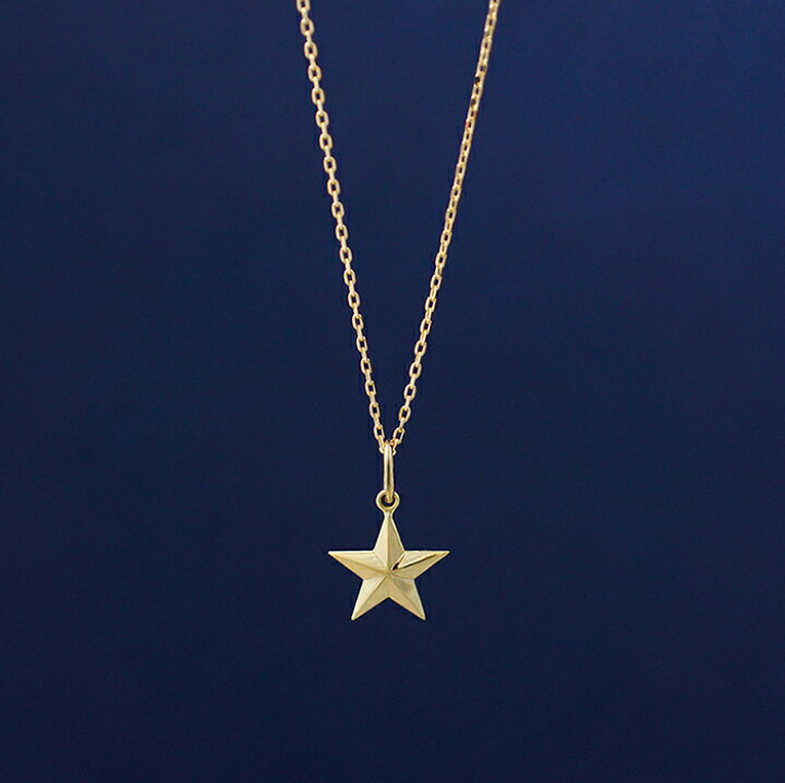 楽天市場】【4/1値上げ実施予定】k18 ゴールド ネックレス 星 スター 
