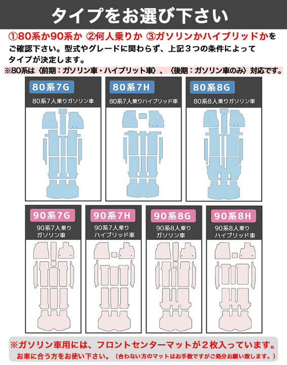 楽天市場】80系 90系 ヴォクシー フロアマット 汚れ防止 防水 ノア 