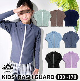 【最大500円OFFクーポン】水陸両用 ラッシュガード キッズ 長袖 スクール水着 男の子 女の子 ジュニア ネイビー ブラック ブラウン アッシュネイビー ブルー UVカット 日焼け止め 幼稚園 小学生 中学生 かわいい 子供 小学校 sk008
