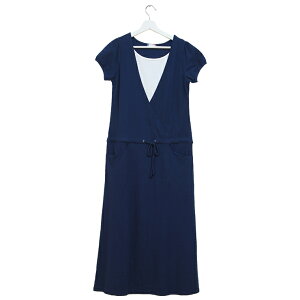 授乳服 マタニティ クールドライカノコカシュクールワンピース ロング ミルフェルム マタニティ パジャマ