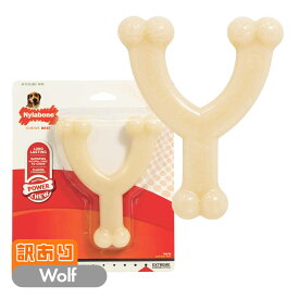 【訳あり】 中型犬 噛むおもちゃ 頑丈 ナイラボーン デュラチュウ ウィッシュボーン ウルフサイズ アメリカ製 Nylabone 海外ブランド 輸入品 在庫処分 セール メール便OK
