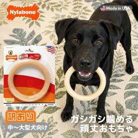 【訳あり】 犬 おもちゃ 長持ち ナイラボーン デュラチュウ リング ジャイアントサイズ 中型犬 大型犬 頑丈 噛むおもちゃ アメリカ製 Nylabone 海外ブランド 輸入品 難あり セール メール便OK