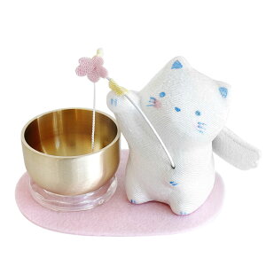 仏具 天使の子 おりん セット ちりめん ミニ 国産 日本製 犬 猫 水子供養 ペット供養 にも かわいい 手元供養 水子供養 ピンク ブルー 水色 コンパクト 小さい ミニ リン お輪 マスコット おし