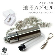 遺骨ペンダント ガラス管入り ステンレス 二重 キーホルダー ペンダント ネコポス対応ネックレス カプセ…