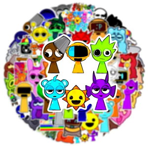 �y���[�z�ŐV�X�e�B�b�J�[ 50���X�v�����L�[ sprunki �V�[�� 50���Z�b�g �K�[�e���I�u�o���o�� garten of banban