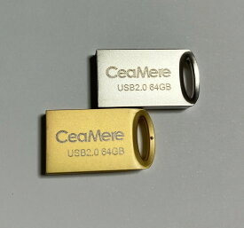 USBメモリ 64GB 超小型 かわいい USB2.0 usbメモリ2色カラー USBフラッシュドライブ