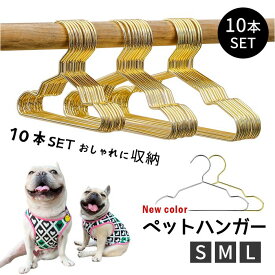 【送料無料】【10本セット】ペットハンガー 犬服用ハンガー ペット用ハンガー ゴールド ベビーハンガー 犬 猫 いぬ ねこ 犬服 猫服 おしゃれに収納 収納 犬服の整理 ディスプレイ クローゼット 子供服 小型犬 中型犬 ペットウェア プレゼント ギフト KM761G