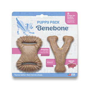 【お取り寄せ】 ベネボーン パピー 2パック ベーコン ウィッシュボーン&デンタルチュー アメリカ合衆国