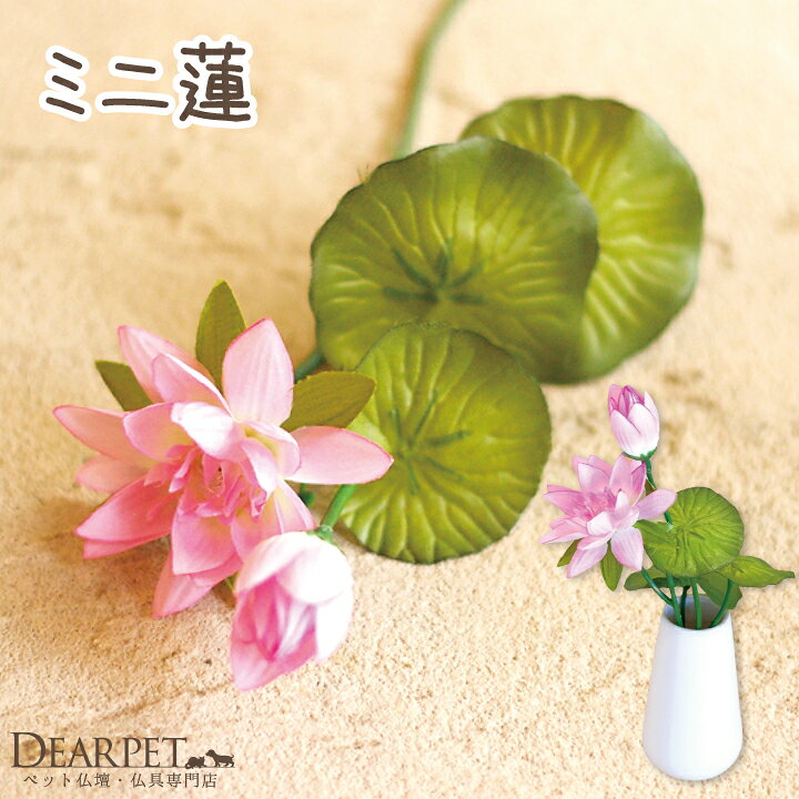 楽天市場 ペット仏具 アーティフィシャル ミニ蓮 ピンク プリザではありません 造花 お供え お悔み 花 ペット 犬 仏花 仏壇花 ペット供養 ペット仏壇仏具のディアペット