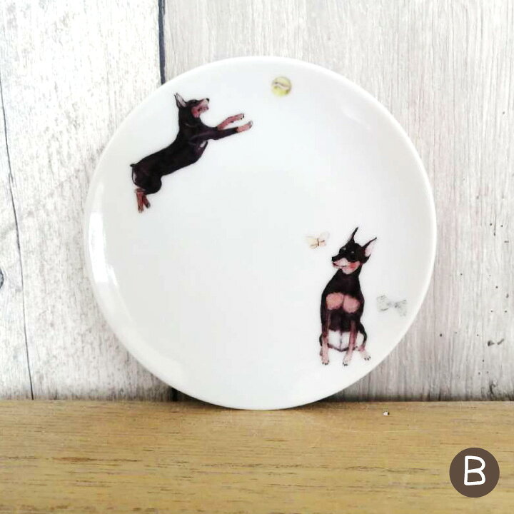 楽天市場 ペット仏具 名前入り ミニチュアピンシャー プレート お皿 ペット供養 犬 ドッグ ミニピン ごはん皿 供物 お供え キャンドル皿 香皿 お悔み メモリアルグッズ ギフト 名入れ無料 イラスト かわいい ペット仏壇仏具のディアペット