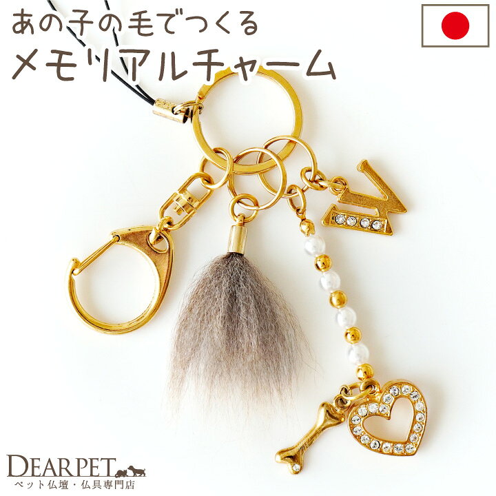 楽天市場】ペット仏具 毛で作る メモリアルチャーム ホネ付きらきら 