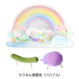 【クーポンで500円OFF】ペット お盆 お迎えセット 新盆 初盆 ちりめん 精霊馬 セット 初めてでも安心 13点 お盆飾り お供え ペットのお盆 盆供養 お盆セット 盆飾り 飾り ミニ コンパクト ペット用 犬 猫 お盆用品 メモリアルグッズ かわいい パステル