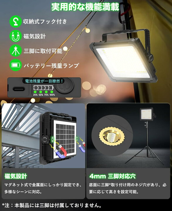 楽天市場】＼限定30％off／投光器 500W 高輝度45,000lm 40,000mAH 充電 