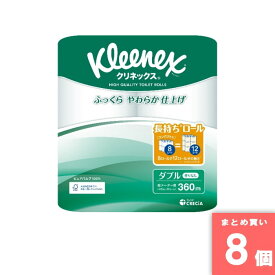 日本製紙クレシア [取寄10][まとめ買い]【8個セット】クリネックス トイレット45m ダブル 8R [4901750282745]