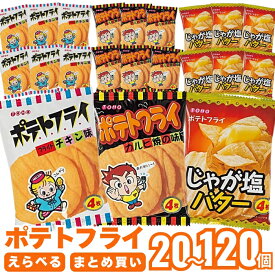 ポテトフライ じゃが塩バター＆フライドチキン＆カルビ焼 東豊製菓 駄菓子 20個 40個 60個 120個 [まとめ買い]