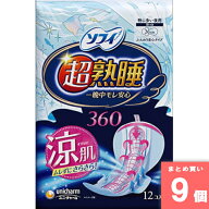 ユニ・チャーム [まとめ買い]【9個セット】ソフィ 超熟睡ガード 涼肌360 12枚