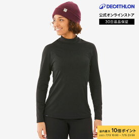 【ポイント10倍】WED'ZE ウェッゼ スキー スノーボード ベースレイヤー トップス 500 レディース | スノボ ウェア 丸首 インナー 長袖 Tシャツ ロンT 女性用 ウィメンズ 吸水 速乾 防寒 透湿 快適 ウィンタースポーツ フリース 生地 登山 冬