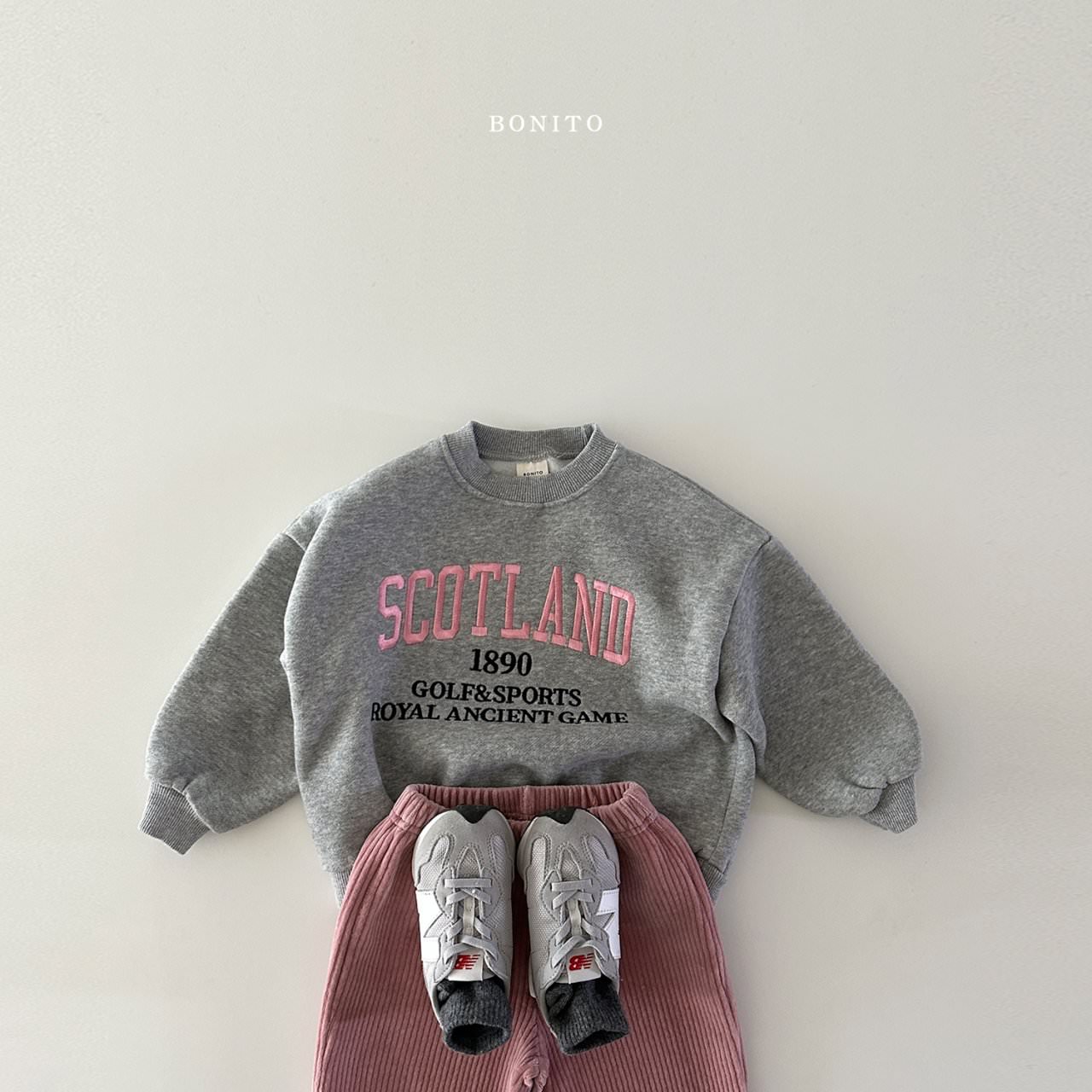 刺繍ロゴスウェット トレーナー 韓国 赤ちゃん baby ベビー服 春冬 12M 70cm bonito ボニート | DECILITER