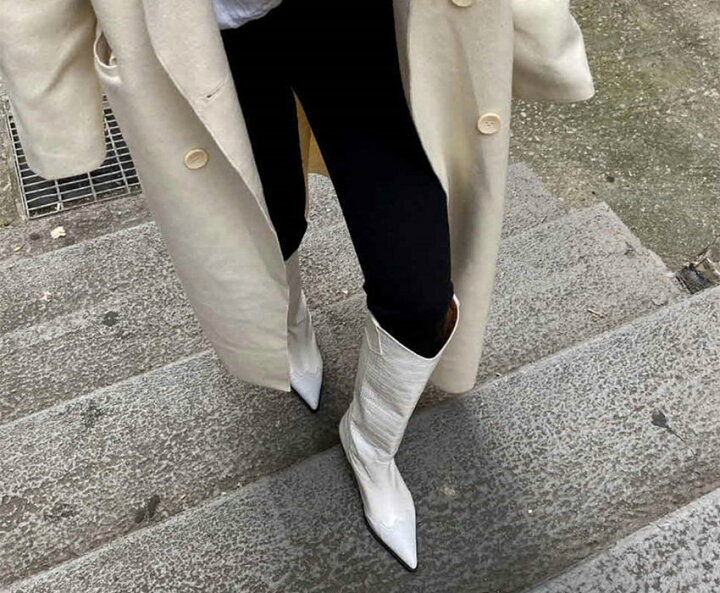 楽天市場】ロングブーツ ウエスタンブーツ ポインテッドトゥ 柄 