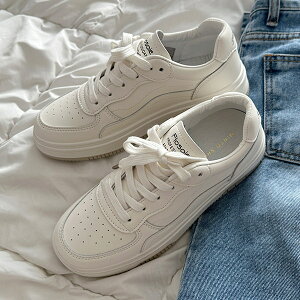 スニーカー 靴ヒモ レースアップ 厚底 フラット レディース 白 ホワイト 歩きやすい 痛くない カジュアル シンプル スリッポン 安い スポーツ 靴 婦人靴 韓国