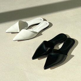 サンダル ポインテッドトゥ PVC クリア 透明 フラット レディース 黒 白 ブラック ホワイト 歩きやすい 痛くない カジュアル シンプル 夏 靴 婦人靴 韓国