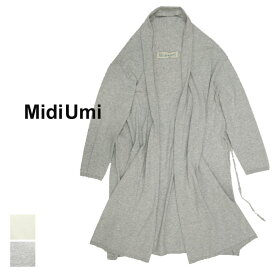 【SALE】MidiUmi ミディウミ　ドレープネックロングカーディガン 1-728023◆6ss