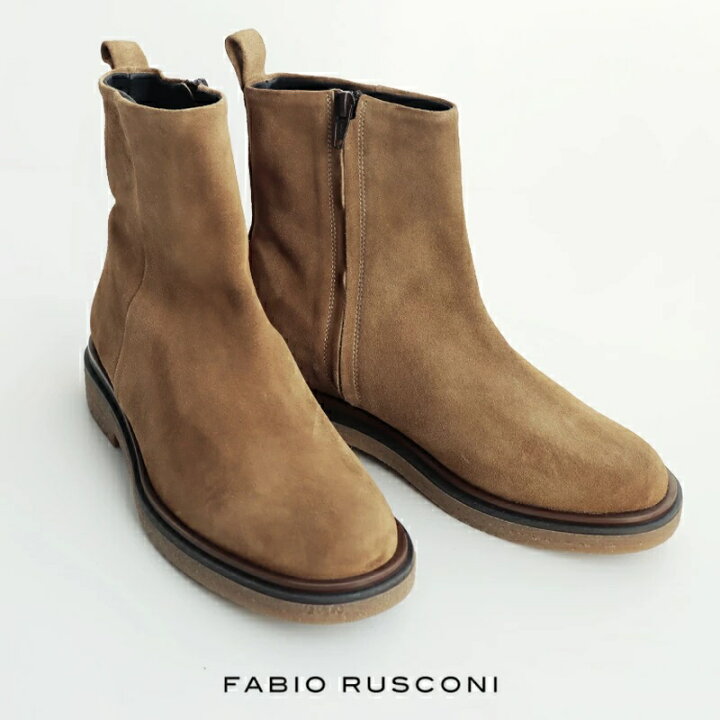 楽天市場】FABIO RUSCONI ファビオルスコーニ スエードブーツ F-6195  