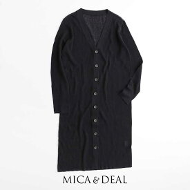 【SALE】MICA&DEAL　マイカアンドディール　ワイドリブ ロングカーディガン カーデガン　　0122108012◆3