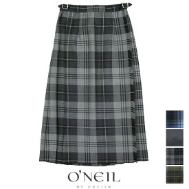 ONeil of Dublin　オニールオブダブリン　ウールプリーツ巻きスカート 5073W