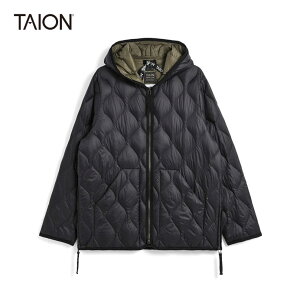 TAION/�^�C�I���@MILITARY HOOD W-ZIP DOWN JKT�iSOFT SHELL�j/�~���^���[ W�W�b�v �_�E���p�[�J�[-�\�t�g�V�F���@106ALSZML-1�y���j�Z�b�N�X�z�yBLACK�z