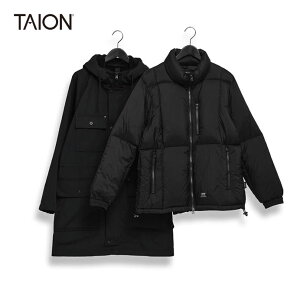 TAION/�^�C�I���@WORK VOLUME DOWN HOOD JACKET�{TAION-102VZWK/CR ���[�N�p�[�J�[(+�{�����[���_�E���W���P�b�g)�@CR30WK�y���j�Z�b�N�X�z�yBLACK�z