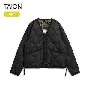 TAION/�^�C�I���@KIDS MILITARY VNECKZIP DOWN JACKET/�yKIDS�z�~���^���[ V�l�b�N�W�b�v �_�E���W���P�b�g�@K101ZML-1�y�L�b�Y�z�y(BLACK)�u���b�N�z