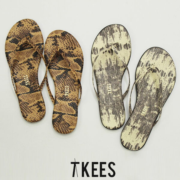 【SALE】TKEES ティキーズ　スネーク柄サンダル　STUDIO EXOTIC◆5ss