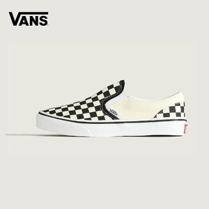 VANS/���@���Y�@Kids Classic Slip-On/�L�b�Y �N���V�b�N �X���b�|���@VN000ZBUE01�yCHCKERBOARD/BLACK WHITE�z