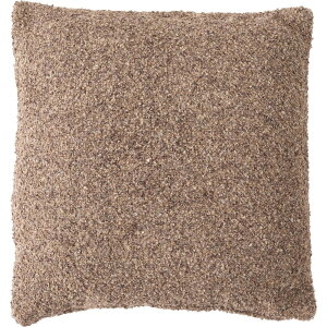 クッション ブラウン FAB-103BR 茶色 正方形 おしゃれ ソファ ブークレ生地 くすみカラー スクエア 無地 シンプル 四角 リビング もこもこ 北欧 モダン 大きめ ベッド